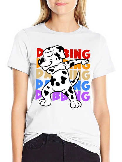 Dabbing Dalmatian Dog T-Shirt Fun Graphic Tee