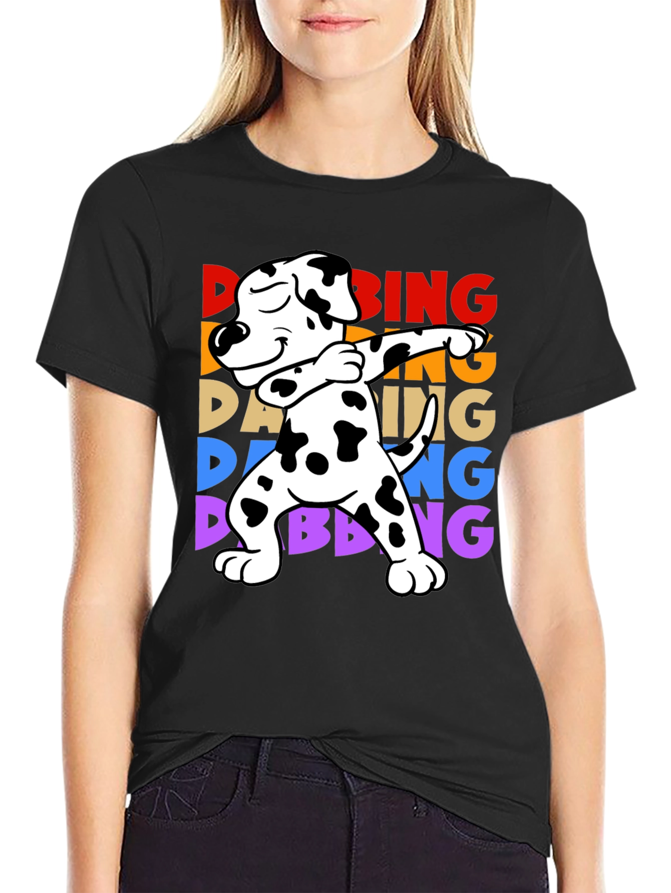 Dabbing Dalmatian Dog T-Shirt Fun Graphic Tee