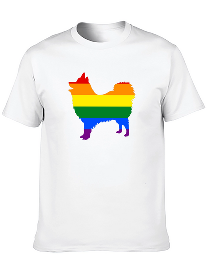Rainbow Dog Pride T-Shirt - Black Cotton Tee