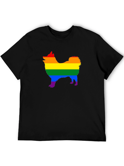 Rainbow Dog Pride T-Shirt - Black Cotton Tee