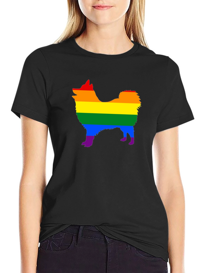 Rainbow Dog Pride T-Shirt - Black Cotton Tee