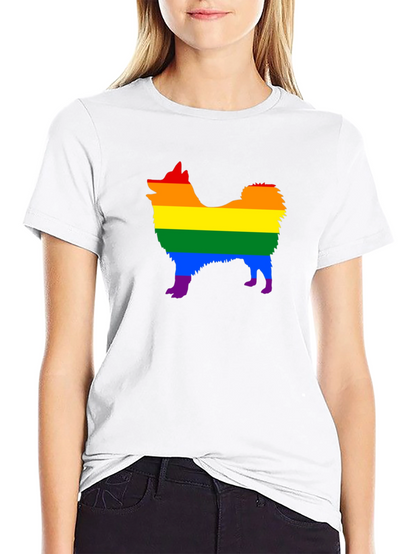 Rainbow Dog Pride T-Shirt - Black Cotton Tee