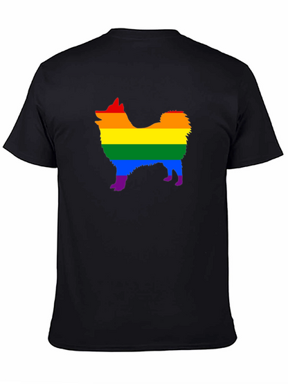 Rainbow Dog Pride T-Shirt - Black Cotton Tee