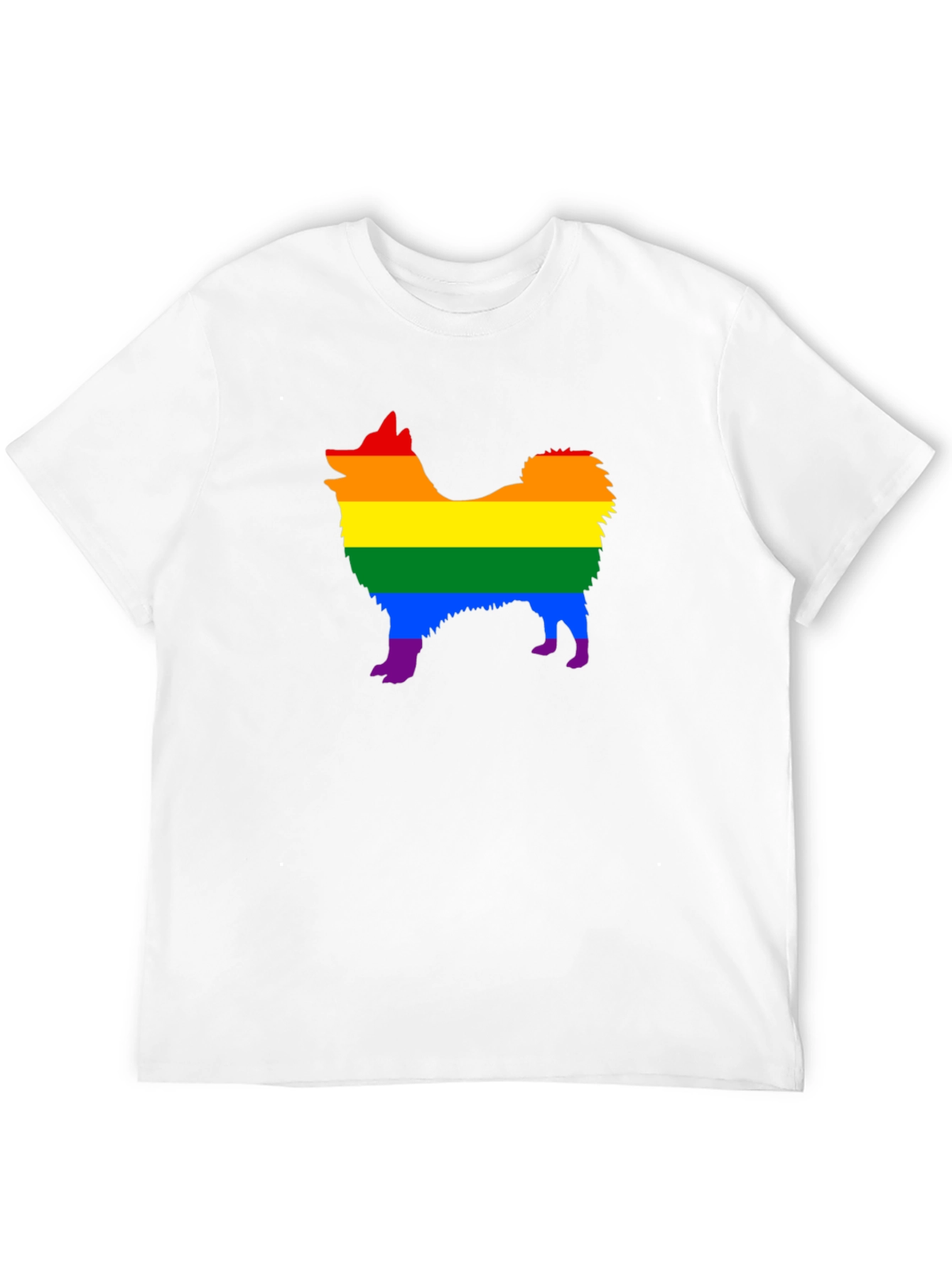 Rainbow Dog Pride T-Shirt - Black Cotton Tee