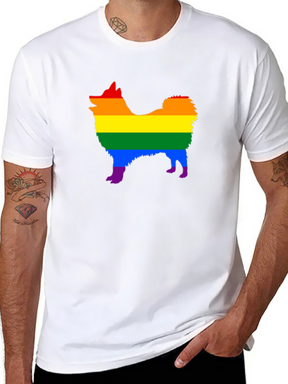 Rainbow Dog Pride T-Shirt - Black Cotton Tee