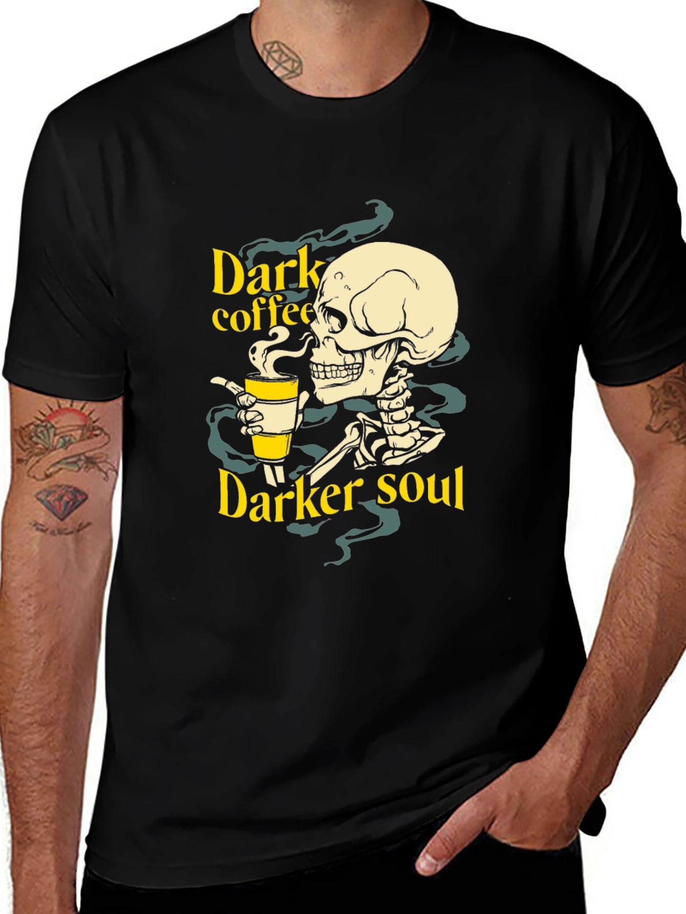Dark Coffee Darker Soul Graphic T-Shirt