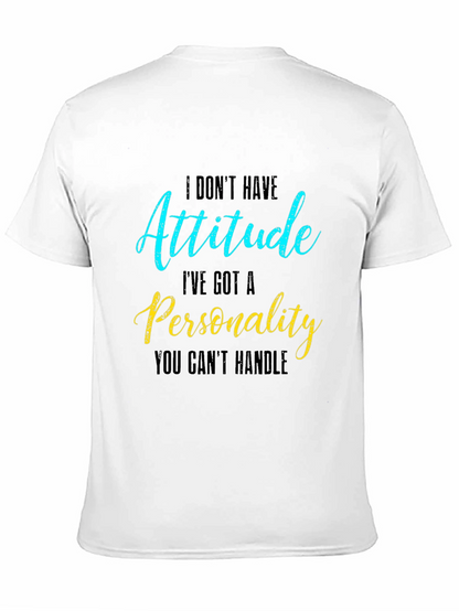 Attitude Personality Slogan Graphic Crew Neck Tee