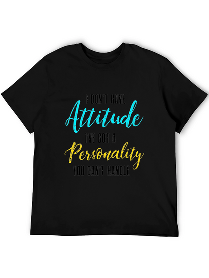 Attitude Personality Slogan Graphic Crew Neck Tee