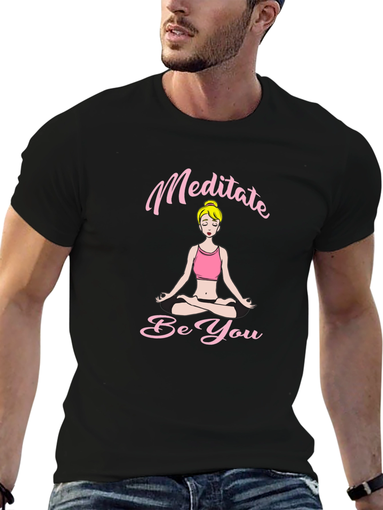 Meditate Be You Black T-Shirt