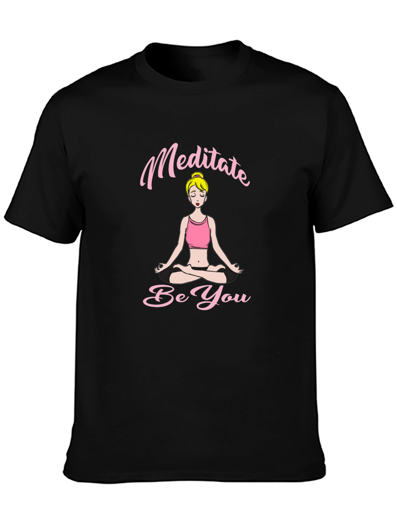 Meditate Be You Black T-Shirt