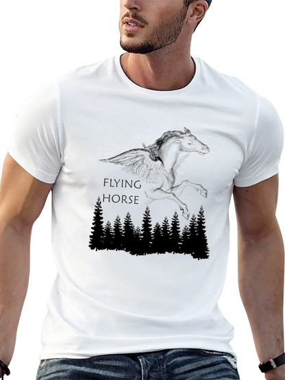 Flying Horse Graphic Tee - Mens Black T-Shirt