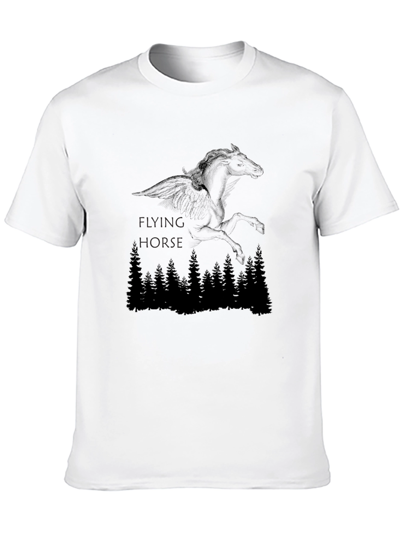 Flying Horse Graphic Tee - Mens Black T-Shirt