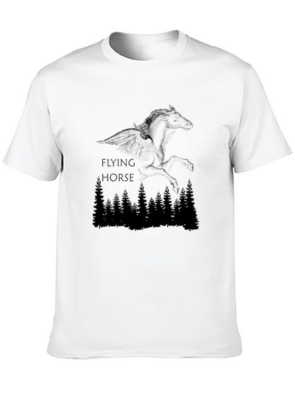 Flying Horse Graphic Tee - Mens Black T-Shirt
