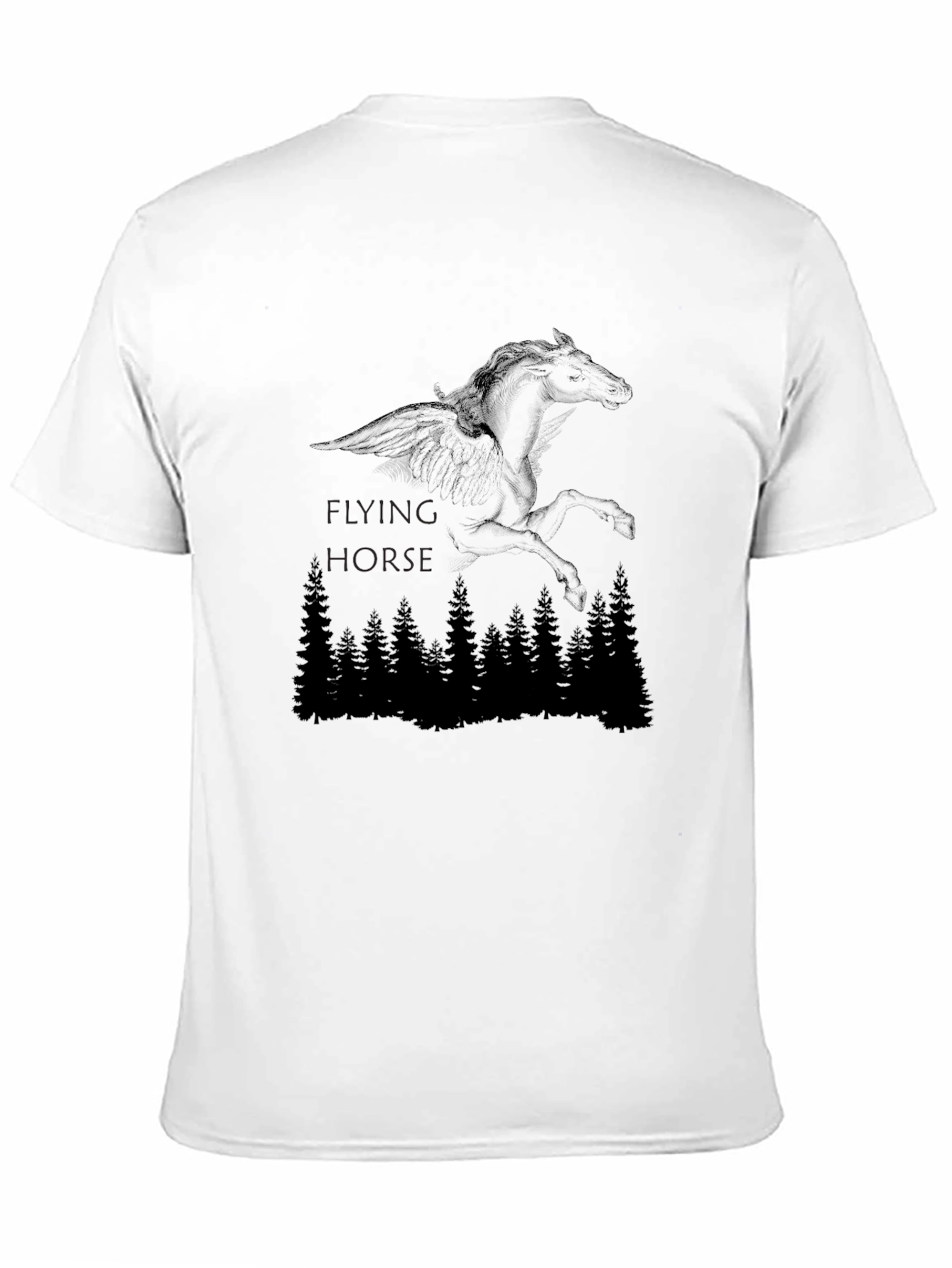 Flying Horse Graphic Tee - Mens Black T-Shirt
