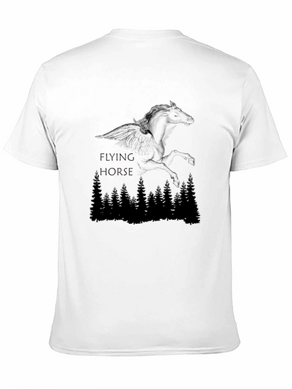 Flying Horse Graphic Tee - Mens Black T-Shirt
