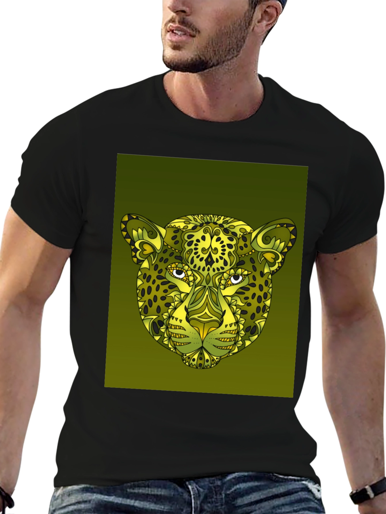 Stylish Cheetah Print Graphic Tee
