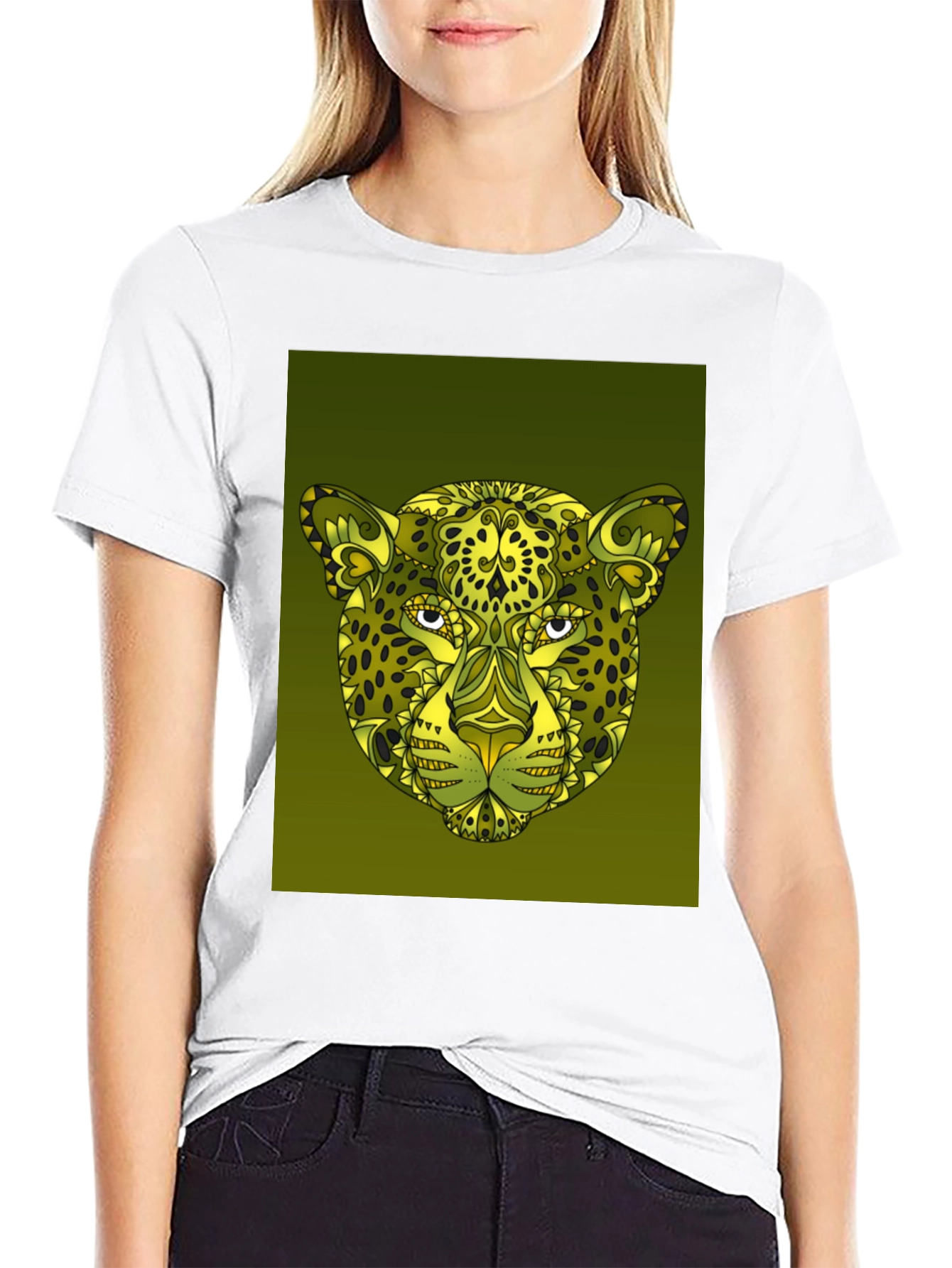 Stylish Cheetah Print Graphic Tee