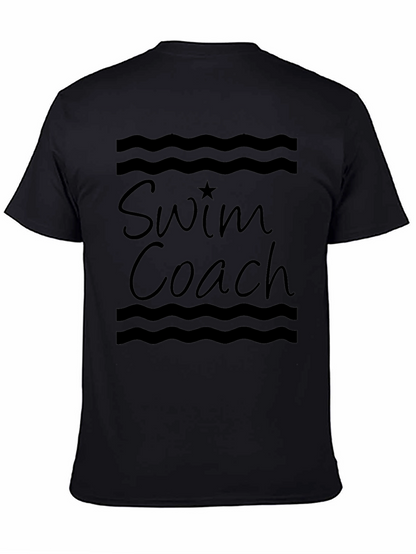 Swim Coach Graphic Tee - Comfortable Black T-Shirt