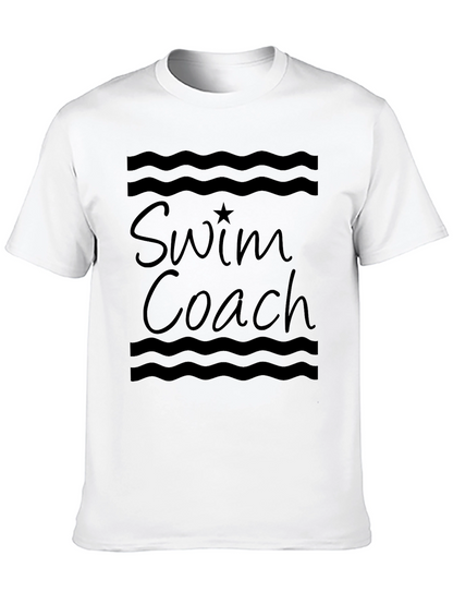 Swim Coach Graphic Tee - Comfortable Black T-Shirt