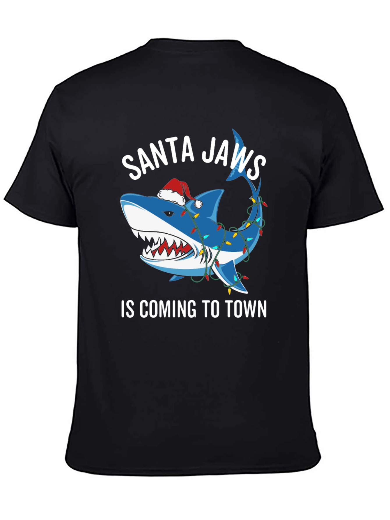 Santa Jaws T-Shirt: Shark Christmas Tee