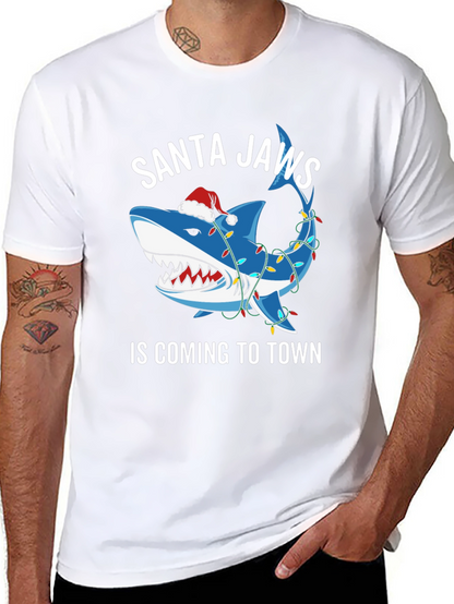 Santa Jaws T-Shirt: Shark Christmas Tee