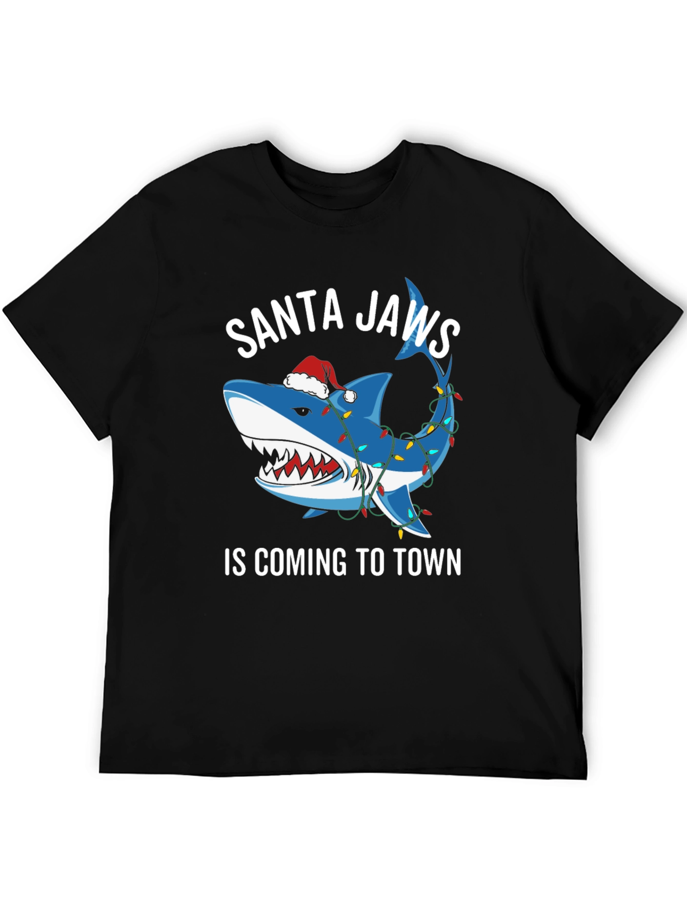 Santa Jaws T-Shirt: Shark Christmas Tee