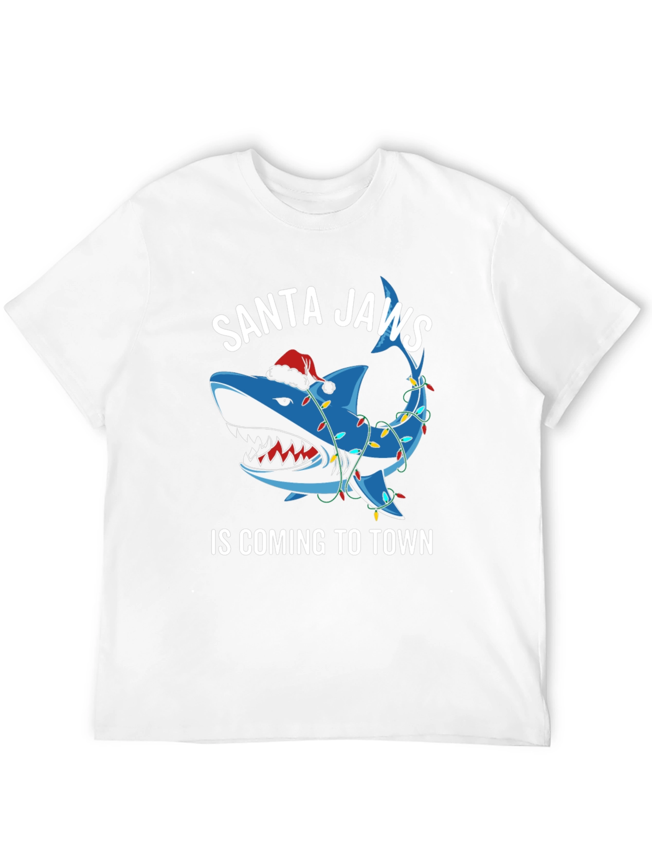 Santa Jaws T-Shirt: Shark Christmas Tee