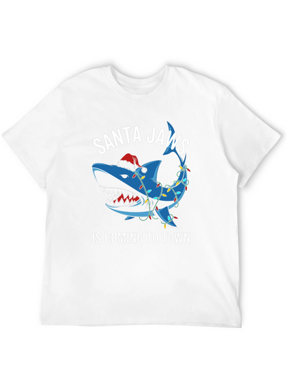 Santa Jaws T-Shirt: Shark Christmas Tee