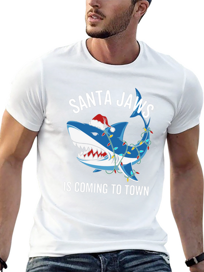 Santa Jaws T-Shirt: Shark Christmas Tee