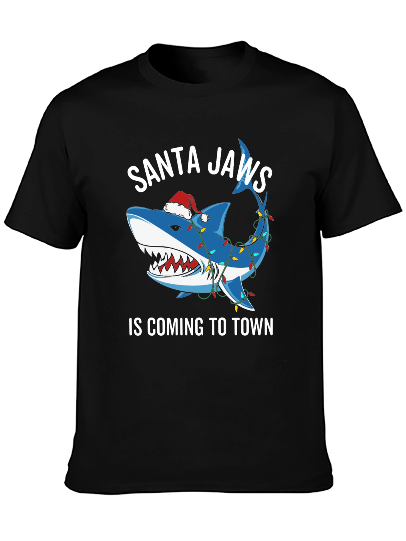 Santa Jaws T-Shirt: Shark Christmas Tee
