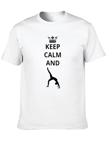 Keep Calm Gymnastics Black Graphic Tee