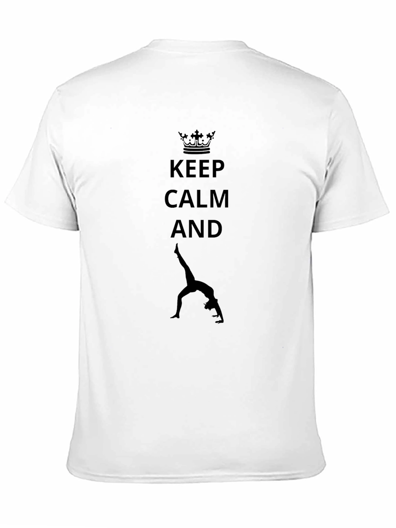 Keep Calm Gymnastics Black Graphic Tee