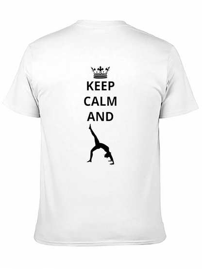 Keep Calm Gymnastics Black Graphic Tee