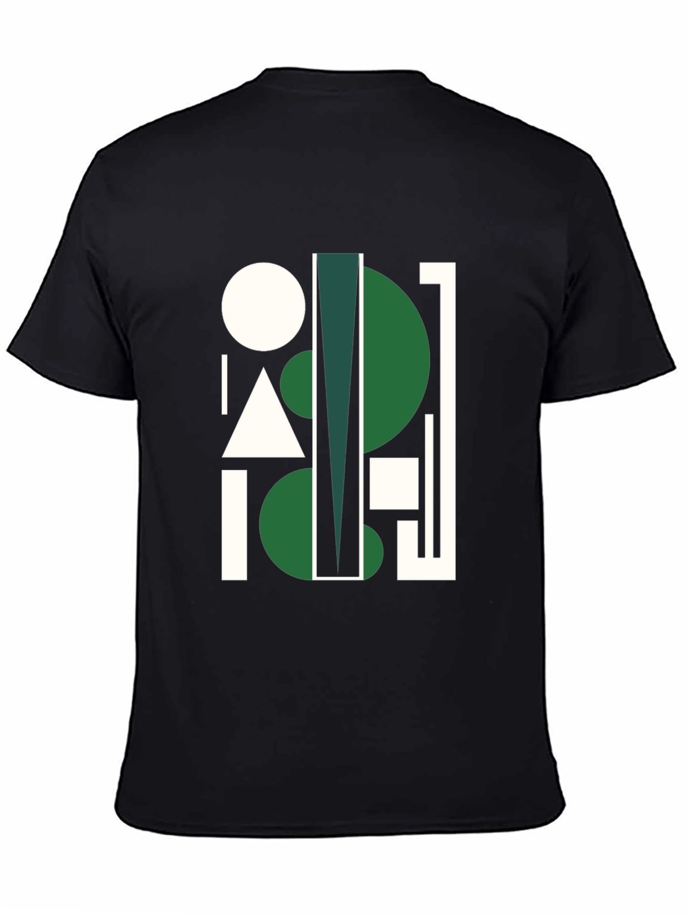 Geometric Abstract Black Graphic Tee