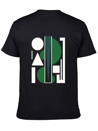 Geometric Abstract Black Graphic Tee