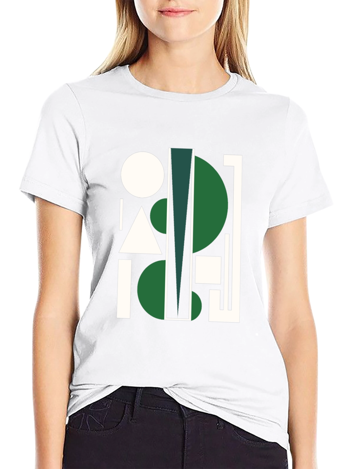 Geometric Abstract Black Graphic Tee