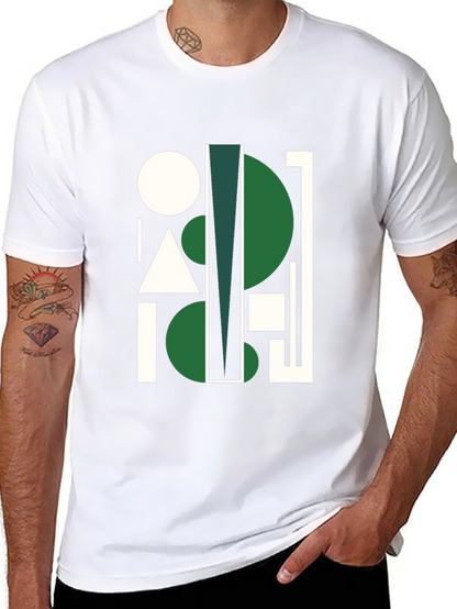 Geometric Abstract Black Graphic Tee