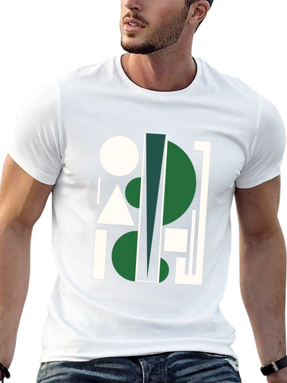 Geometric Abstract Black Graphic Tee