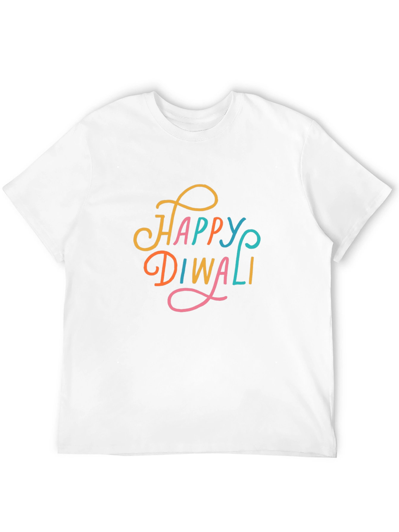 Happy Diwali Graphic Tee - Black Cotton T-Shirt