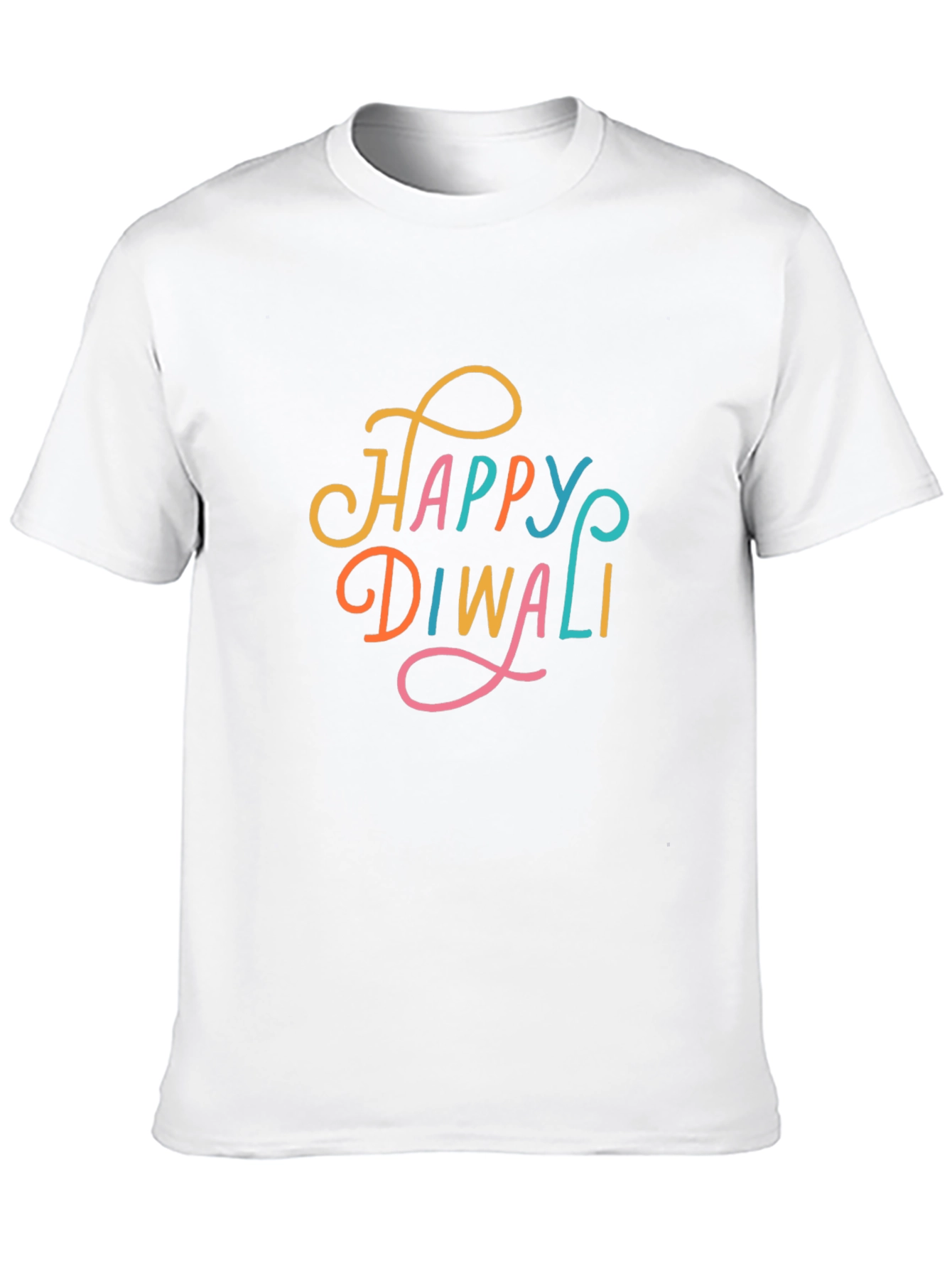 Happy Diwali Graphic Tee - Black Cotton T-Shirt