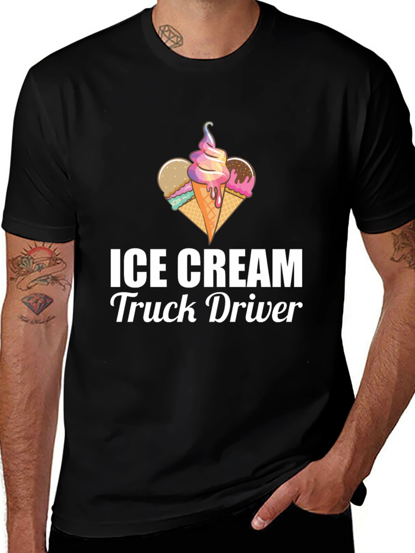 Ice Cream Truck Driver T-Shirt - Novelty Graphic Tee