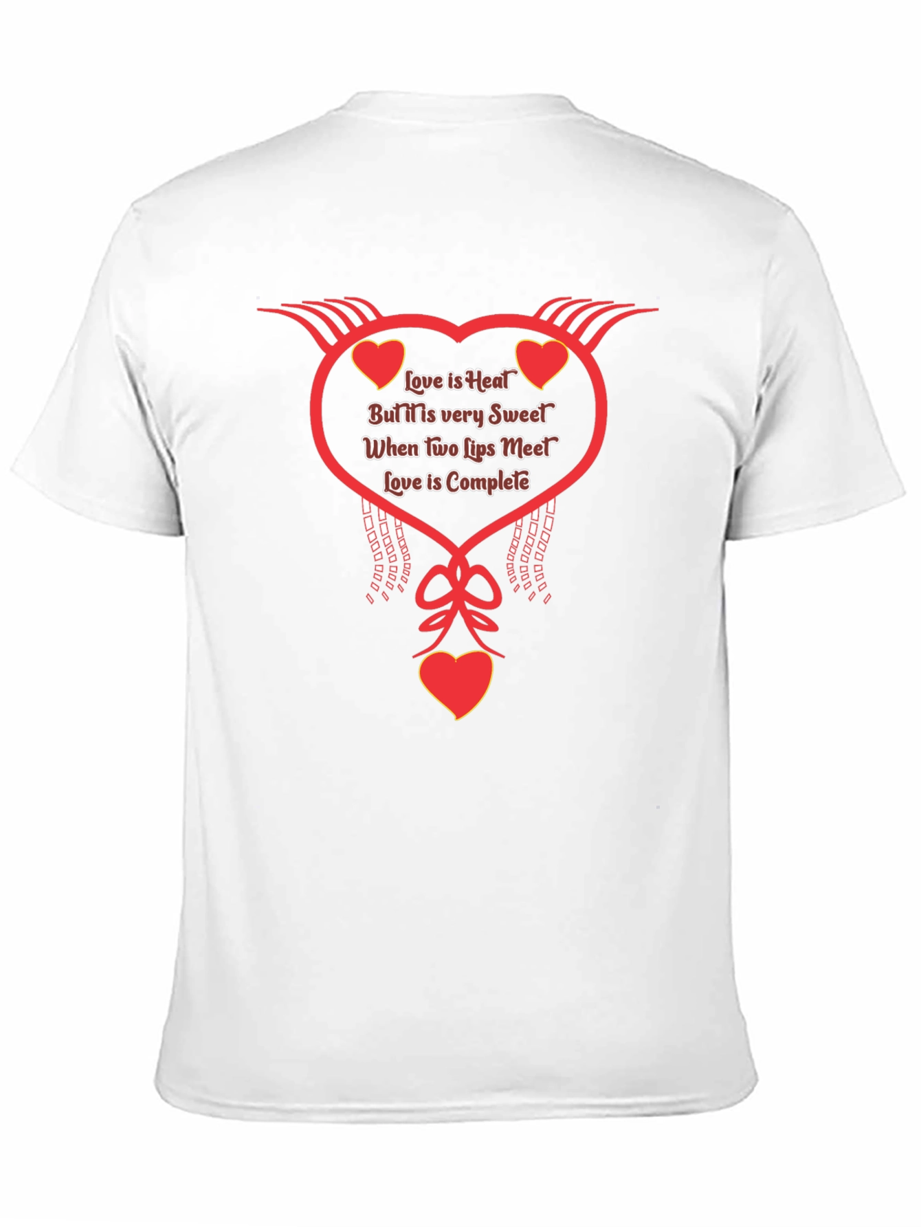 Romantic Love is Heat Heart Graphic Tee - Black