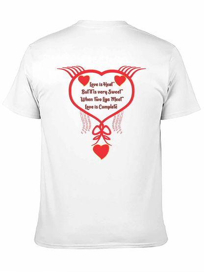 Romantic Love is Heat Heart Graphic Tee - Black