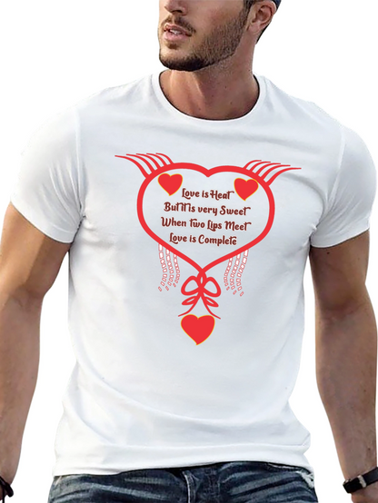 Romantic Love is Heat Heart Graphic Tee - Black