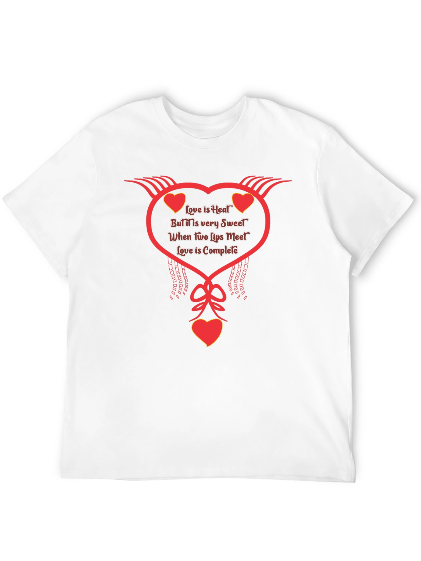 Romantic Love is Heat Heart Graphic Tee - Black