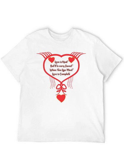 Romantic Love is Heat Heart Graphic Tee - Black