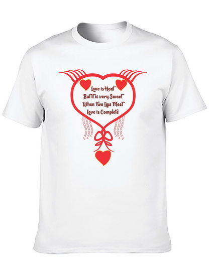 Romantic Love is Heat Heart Graphic Tee - Black