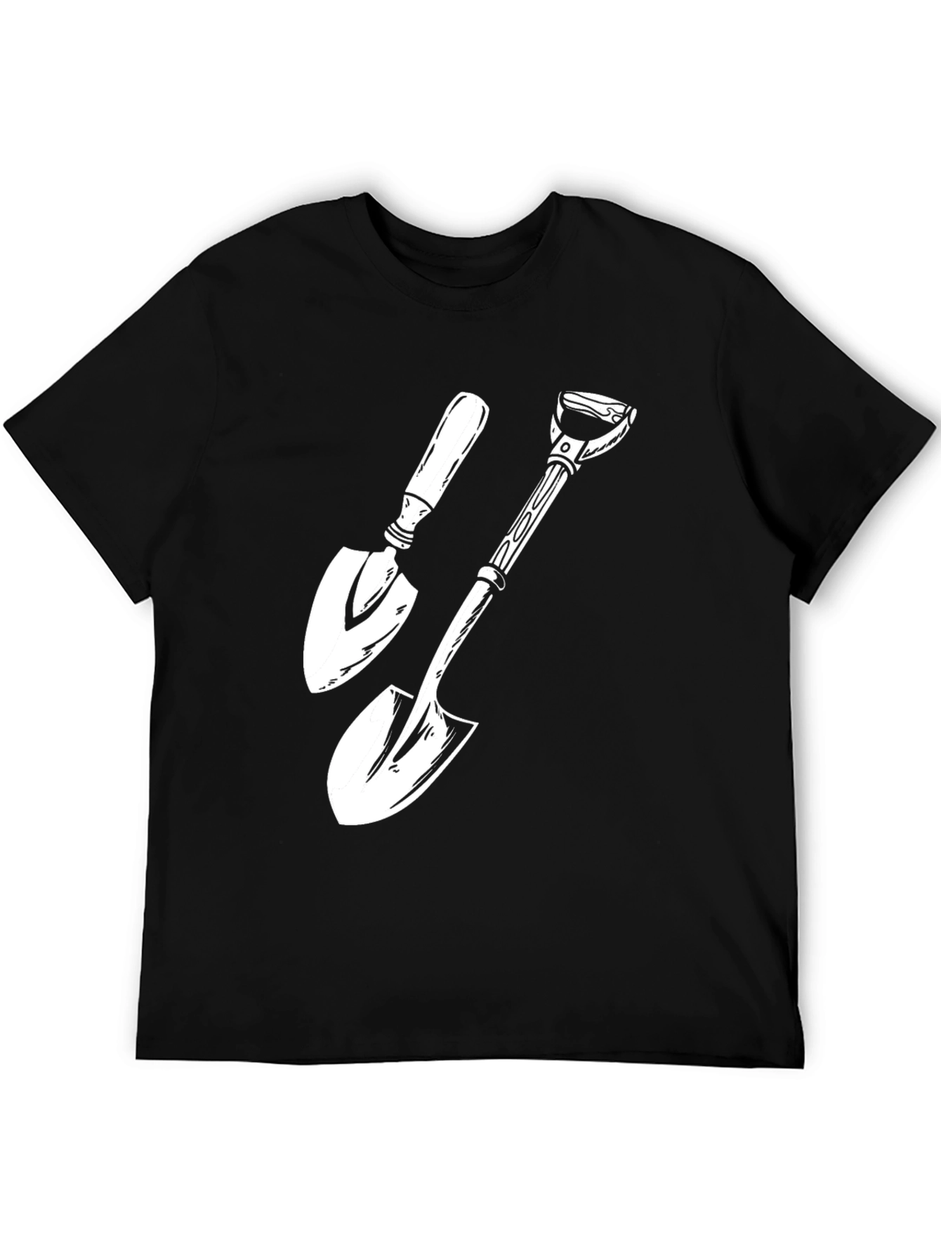 Gardening Shovel T-Shirt - Black Graphic Tee