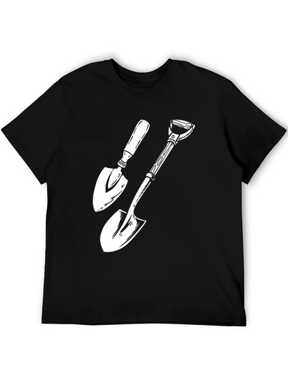 Gardening Shovel T-Shirt - Black Graphic Tee