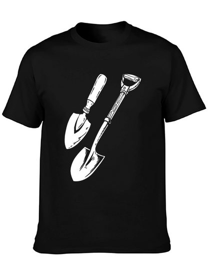 Gardening Shovel T-Shirt - Black Graphic Tee